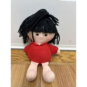 Vintage Rare Fun Farm 1982 Red Shirt With Black Bangs Girl Doll‎